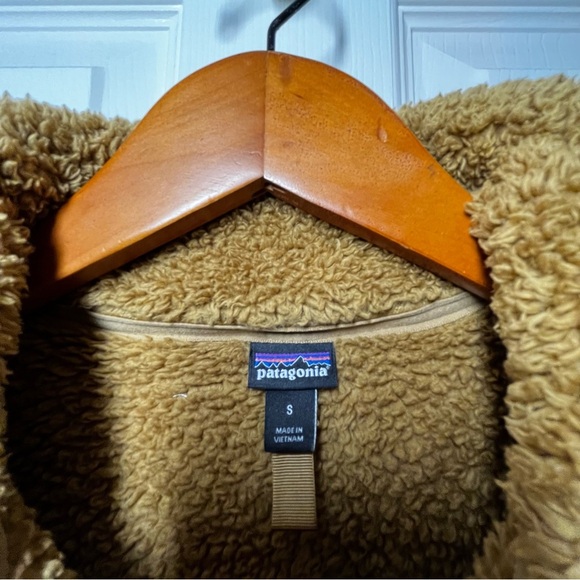 Patagonia Los Gatos 1/4 Zip Beech Brown High Pile Fleece Jacket Size Small - Picture 3 of 11